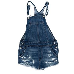 American Eagle Overall Tomboy Shorts Distressed Small